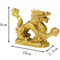 Lucky Golden Dragon Statue Figurine Chinese Zodiac Feng Shui Dragon Decor 4