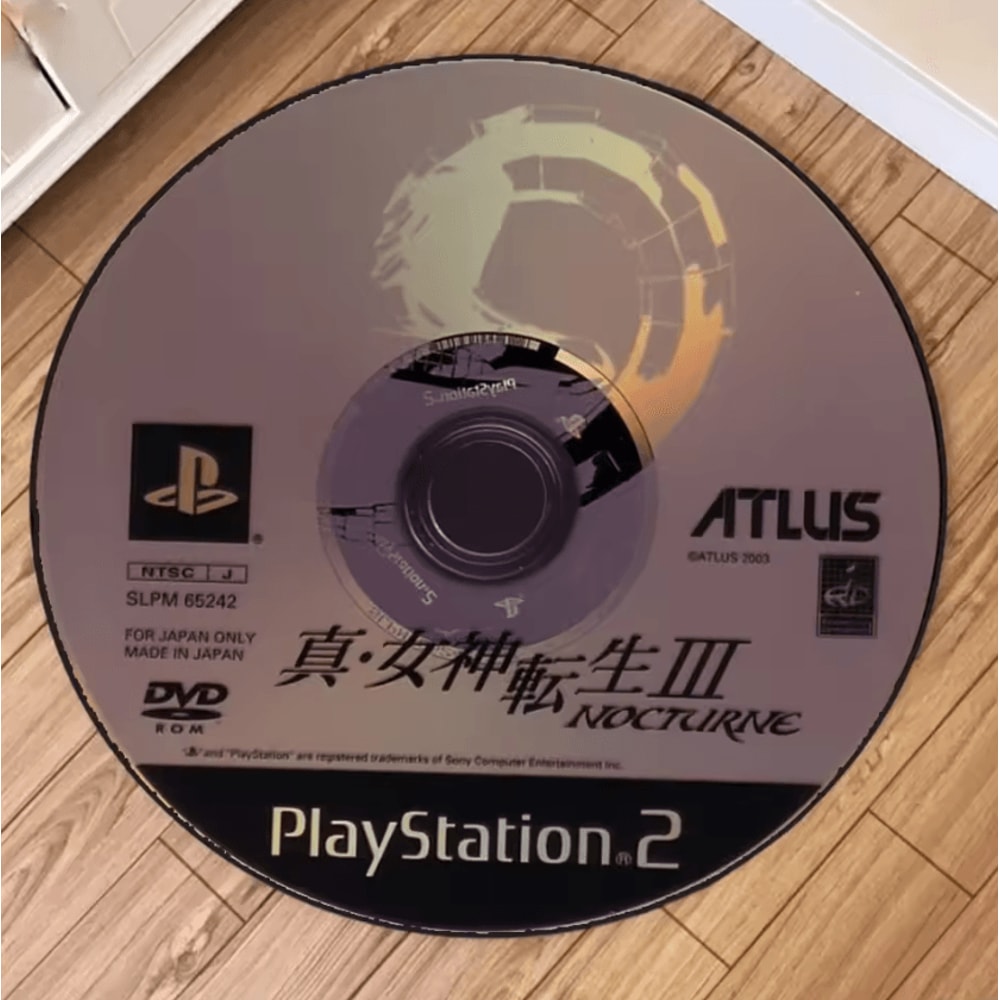 Retro Metal Gear CD Rug Round Gaming Disc Carpet Aesthetic Floor Mat 3