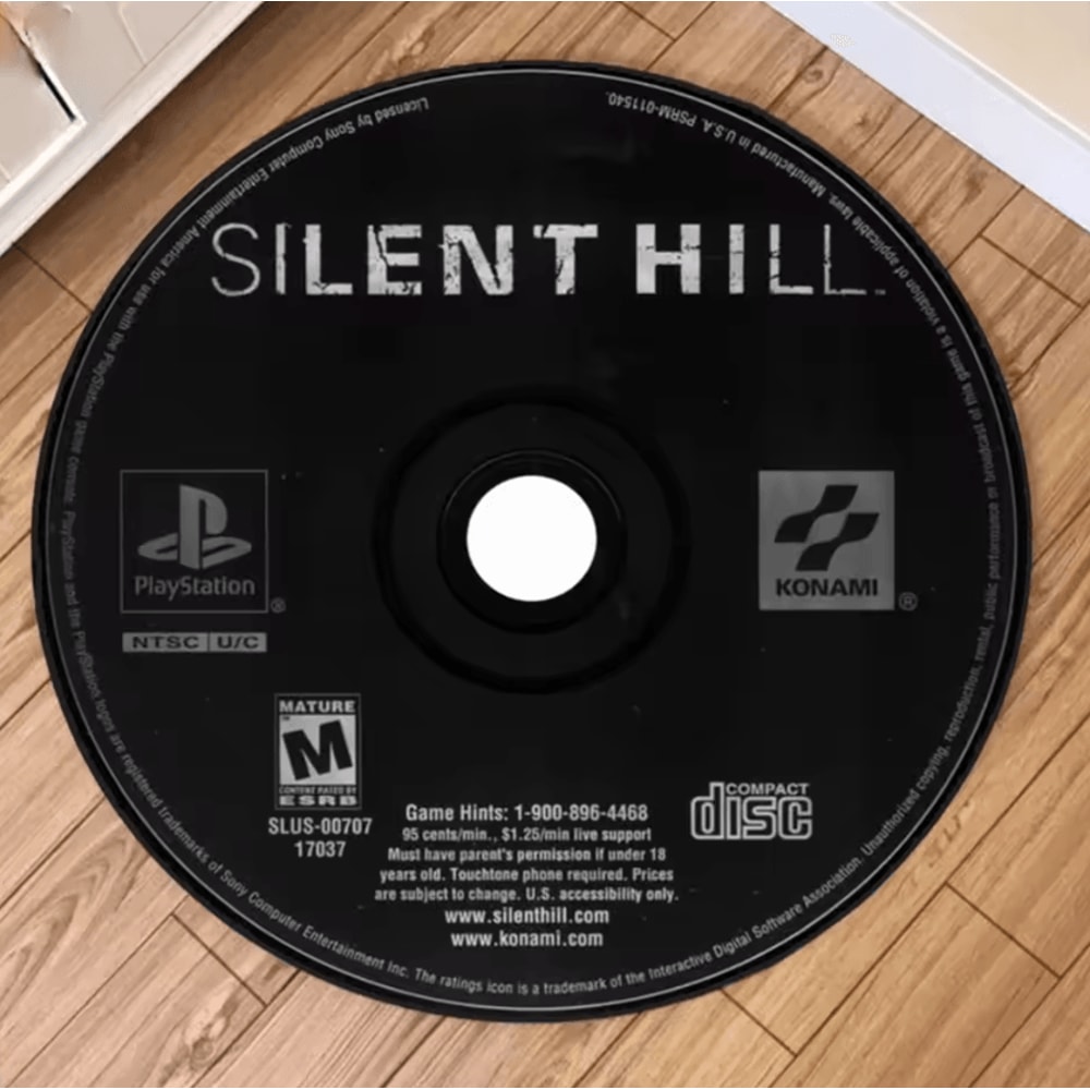 Retro Metal Gear CD Rug Round Gaming Disc Carpet Aesthetic Floor Mat 5