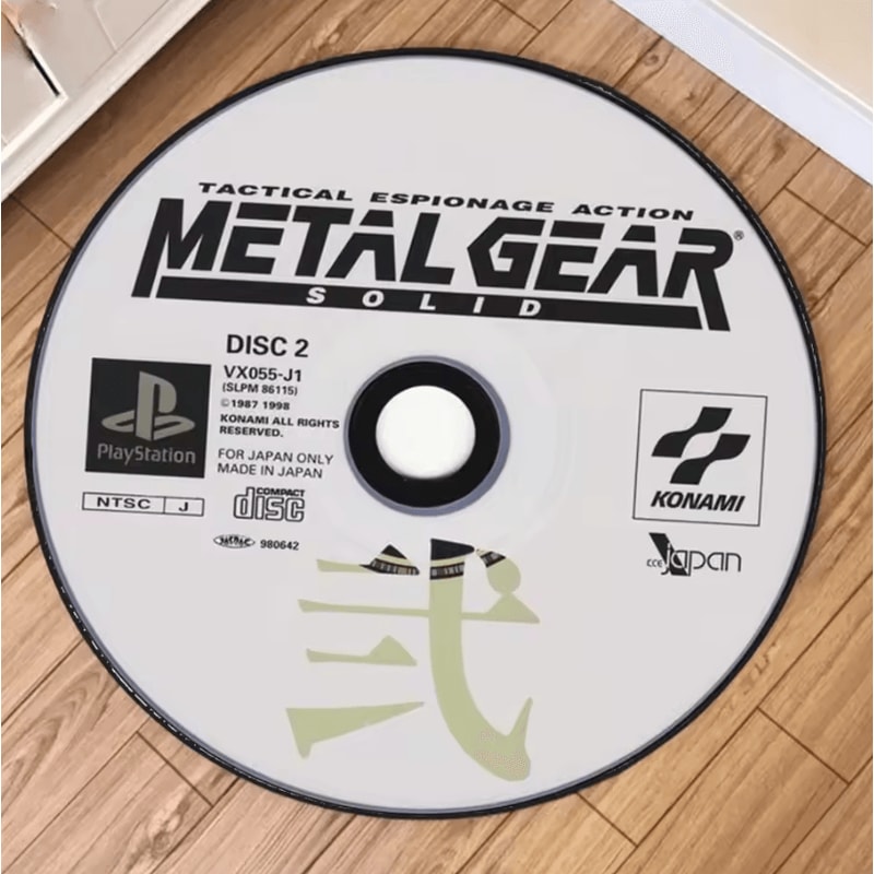 Retro Metal Gear CD Rug Round Gaming Disc Carpet Aesthetic Floor Mat 6