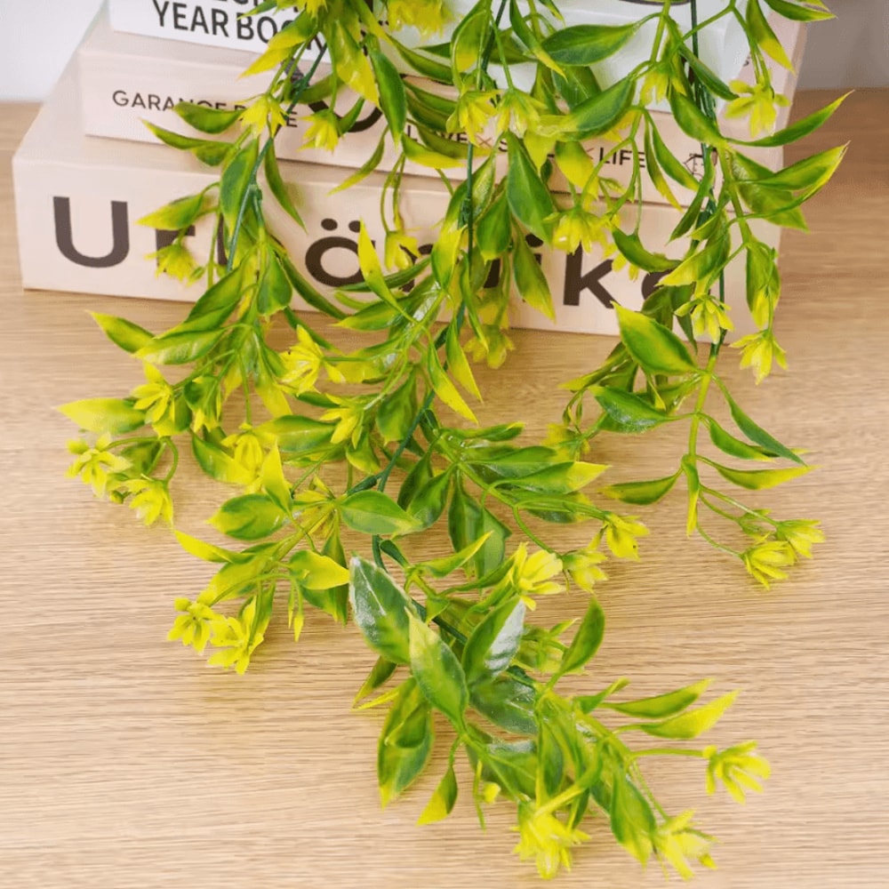 Artificial Hanging Ivy Rattan Vine Decor Lifelike Fake Leaf Wall Hanging Plant 1