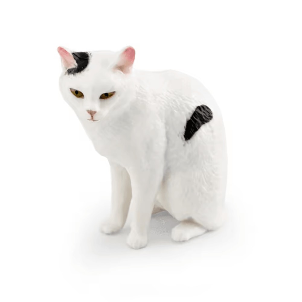 Cute Lying Orange Cat Figurine Realistic Resin Cat Desk Decor Mini Pet Ornament 1