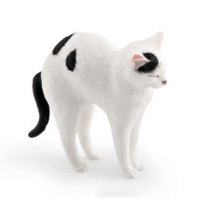 Cute Lying Orange Cat Figurine Realistic Resin Cat Desk Decor Mini Pet Ornament 8