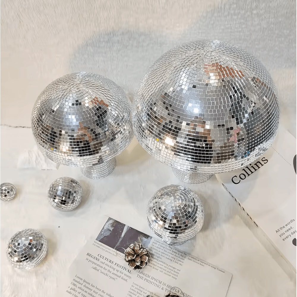 Mushroom Disco Ball Decor Reflective Mirror Mushroom Ornament Party Home Accent 3