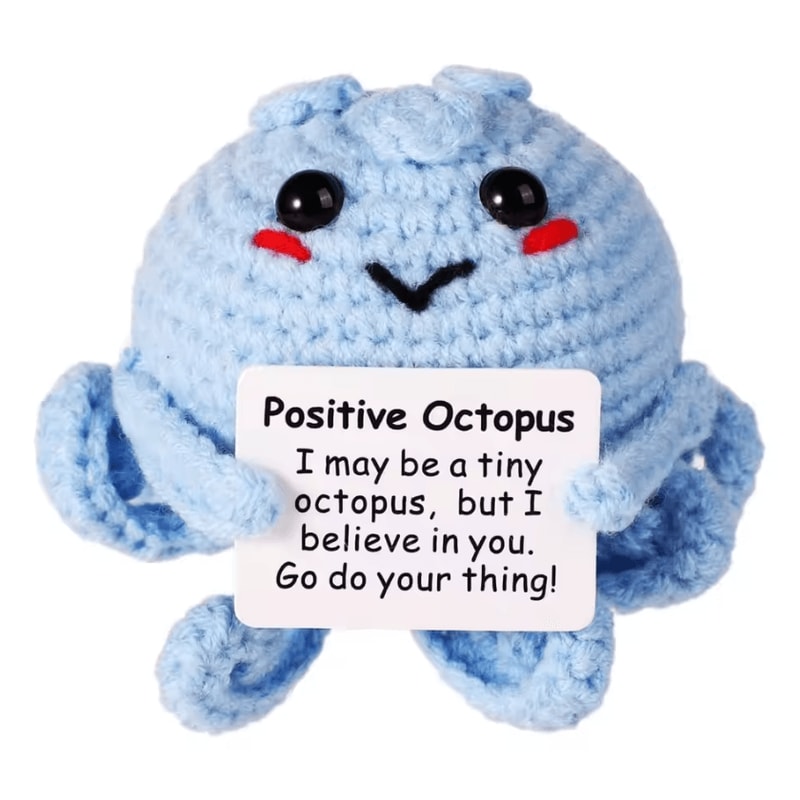 Handmade Emotional Support Crochet Plush Mini Cute Crochet Desk Decor Gift 8