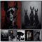 Black Doberman Woman Canvas Wall Art Modern Doberman Dog Painting Poster 0