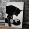 Black Doberman Woman Canvas Wall Art Modern Doberman Dog Painting Poster 5