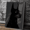 Black Doberman Woman Canvas Wall Art Modern Doberman Dog Painting Poster 11