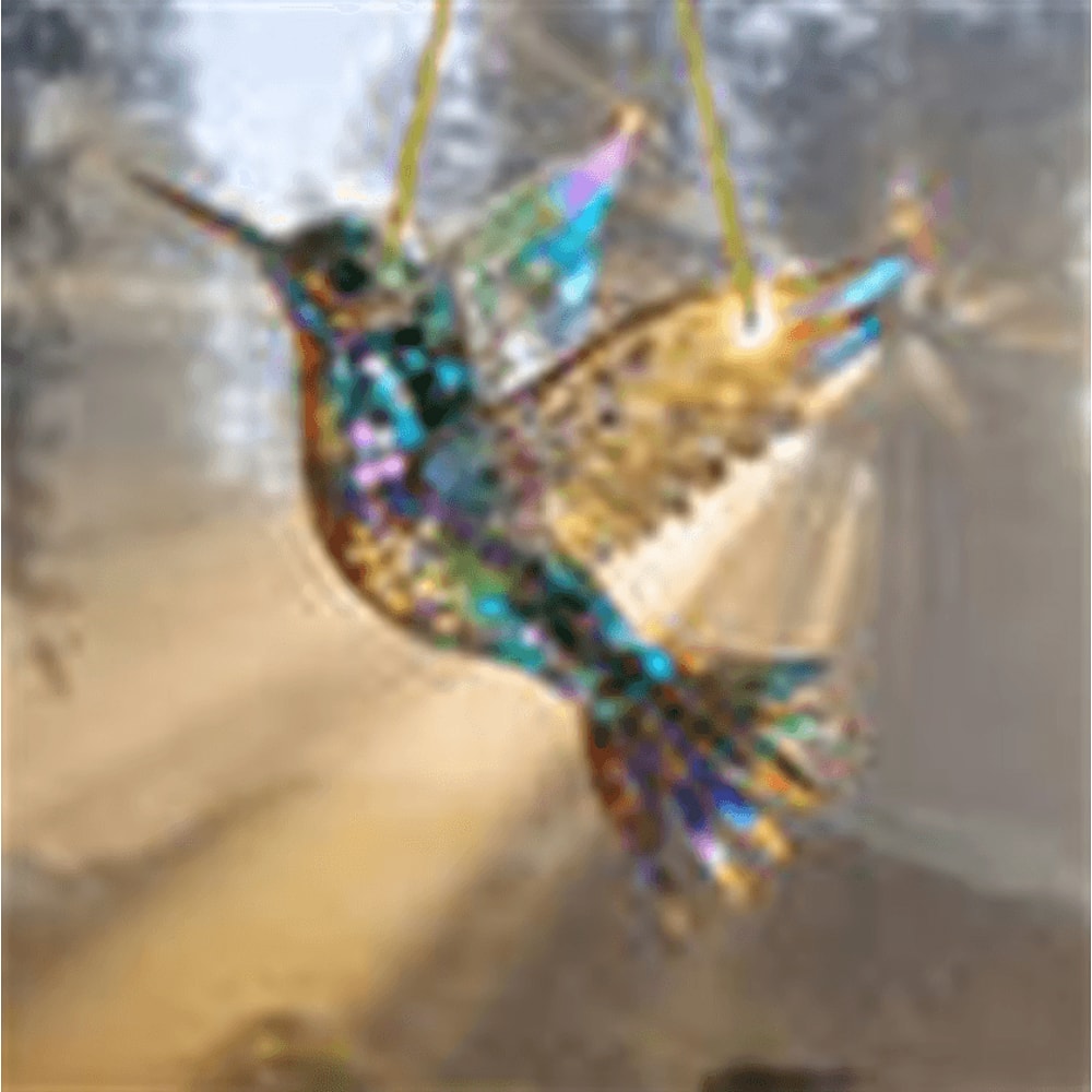 2D Acrylic Bird Window Hanging Ornament Colorful Bird Flower Suncatcher Decor 1