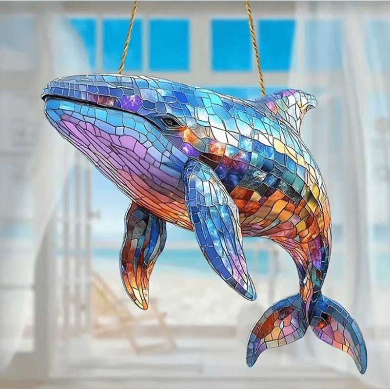 2D Acrylic Bird Window Hanging Ornament Colorful Bird Flower Suncatcher Decor 7