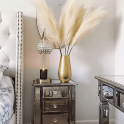 large artificial pampas grass decor – 120cm tall faux pampas grass stems boho accent