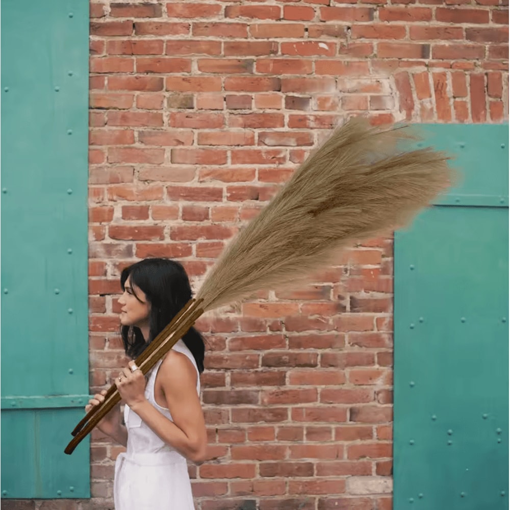 Large Artificial Pampas Grass Decor 120cm Tall Faux Pampas Grass Stems Boho Accent 8