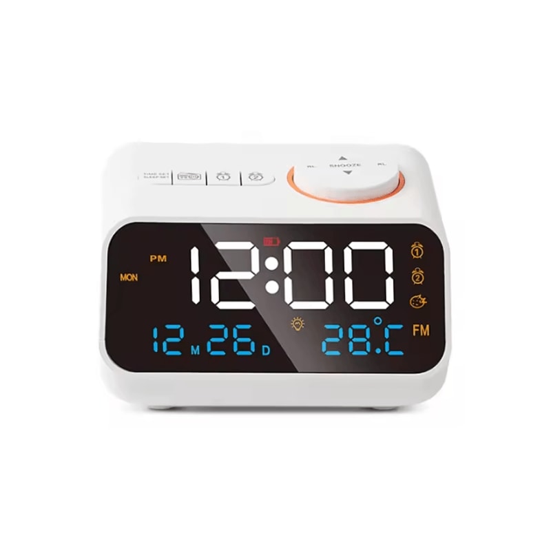 Modern LED Digital Alarm Clock With FM Radio USB Smart Desk Alarm Clock 3