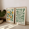 Frameless Matisse Floral Wall Art Set Boho MidCentury Modern Prints 3