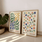 Frameless Matisse Floral Wall Art Set Boho MidCentury Modern Prints 4