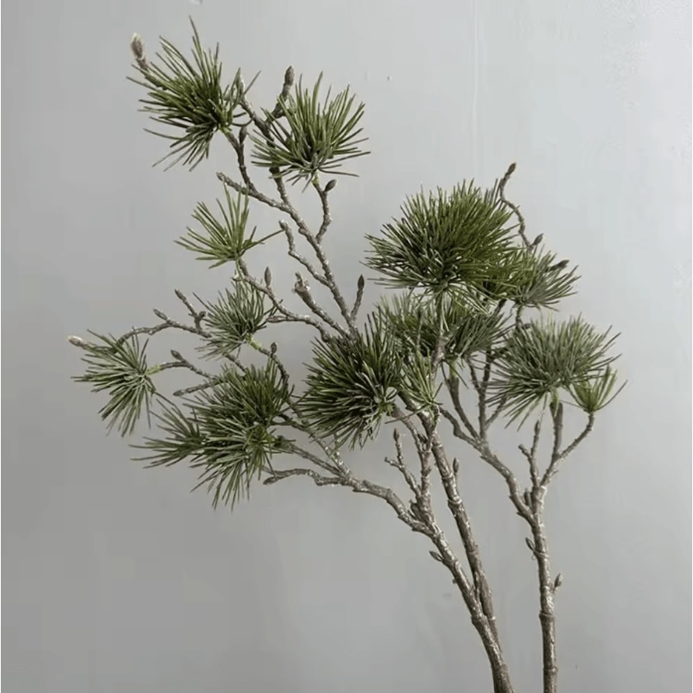 Luxury Realistic Artificial Pine Branch Elegant Evergreen Decor Stem 0