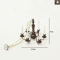 Mini LED Dollhouse Chandelier 3V Ceiling Lamp For Realistic Miniature Scenes 2