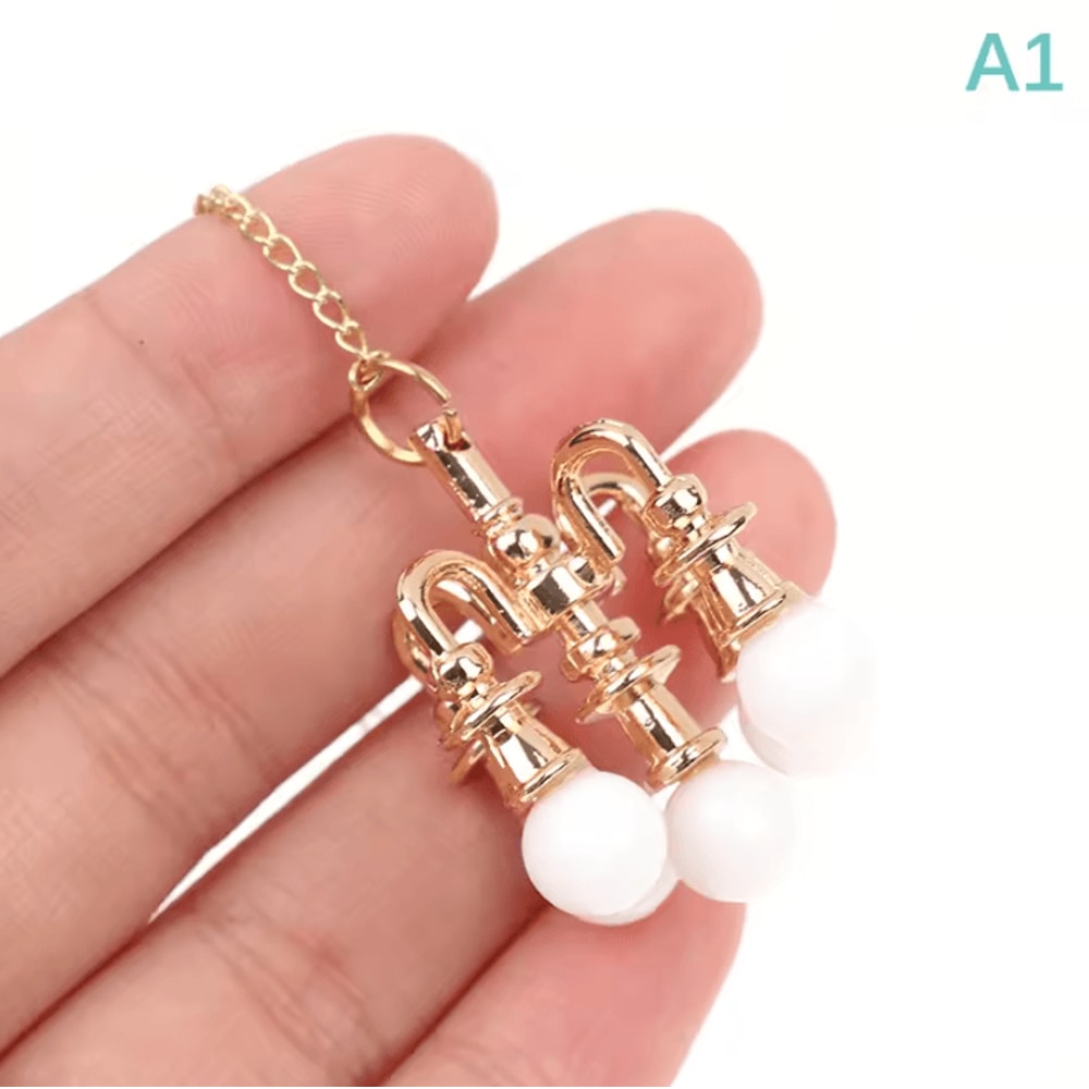 Mini LED Dollhouse Chandelier 3V Ceiling Lamp For Realistic Miniature Scenes 6