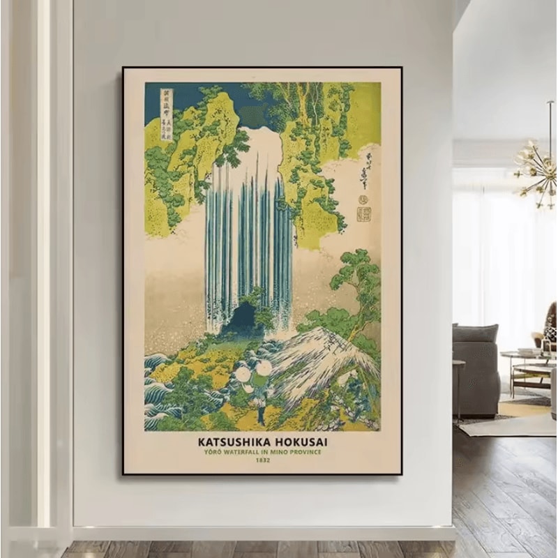 Goldfish Lotus Japanese Canvas Wall Art Hokusai Ohara Koson Inspired Print 2