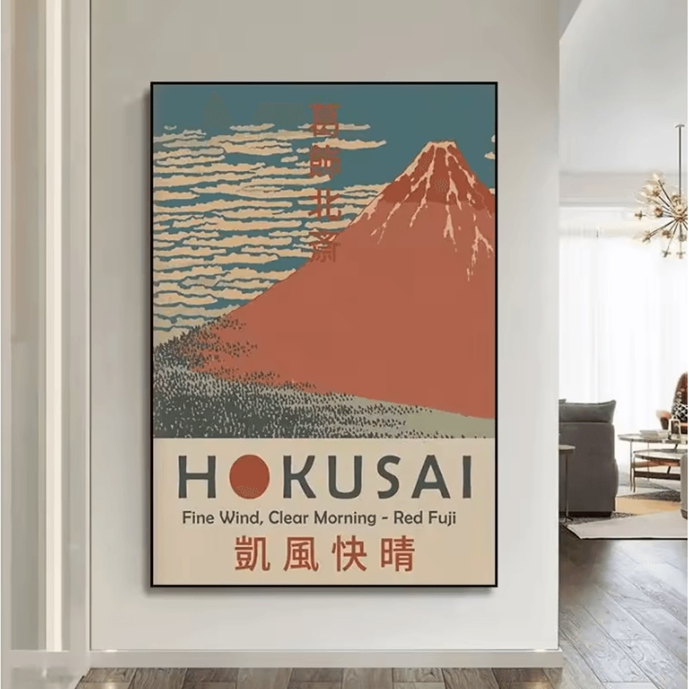 Goldfish Lotus Japanese Canvas Wall Art Hokusai Ohara Koson Inspired Print 11