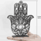 Black Wooden Hamsa Hand Evil Eye Desk Decor Protective Aesthetic Home Accent 3