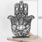 Black Wooden Hamsa Hand Evil Eye Desk Decor Protective Aesthetic Home Accent 3