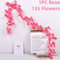 180cm Artificial Cherry Blossom Garland Romantic Sakura Vine For Wedding Home Decor 1