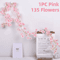 180cm Artificial Cherry Blossom Garland Romantic Sakura Vine For Wedding Home Decor 2