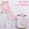180cm Artificial Cherry Blossom Garland Romantic Sakura Vine For Wedding Home Decor 2