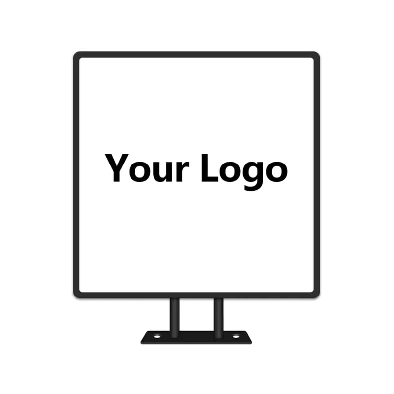 Custom Round LED Light Box Sign DoubleSided Illuminated Business Logo Display 3