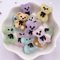 Kawaii HandPainted Resin Bear Flatback Set Colorful DIY Craft Mini Figurines 10PCS 6
