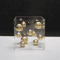 Modern Geometric Metal Ball Sculpture In Acrylic Display Box Minimalist Desktop Art Decor 3