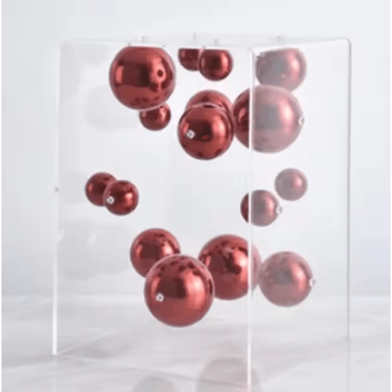 Modern Geometric Metal Ball Sculpture In Acrylic Display Box Minimalist Desktop Art Decor 8