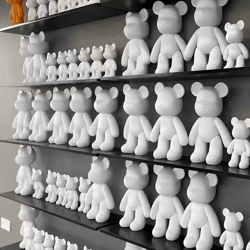 diy fluid bear art kit – creative graffiti bear sculpture for home decor & gifts