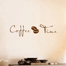 coffee wall art vinyl decal – stylish cafe-inspired sticker for kitchen & office decor