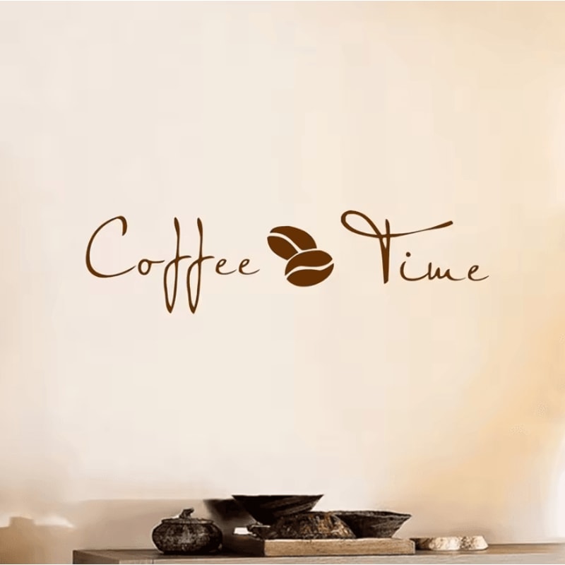 Coffee Wall Art Vinyl Decal Stylish CafeInspired Sticker For Kitchen Office Decor 0
