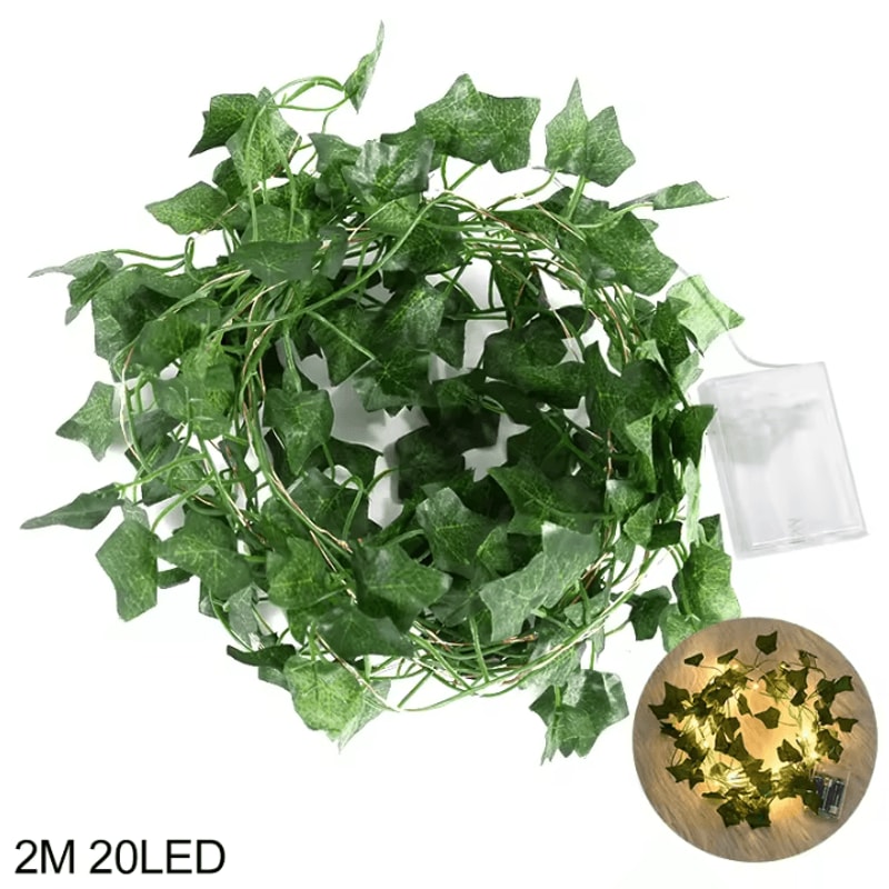 LED Leaf Vine String Lights 2M10M Fairy Garland For Cozy Home Garden Decor 2