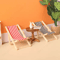 Mini Wooden Folding Beach Chair 1 12 Dollhouse Coastal Furniture Decor 0