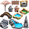 Mini Fairy Garden Landscape Set Lighthouse Bridge Cottage DIY Decor Kit 0