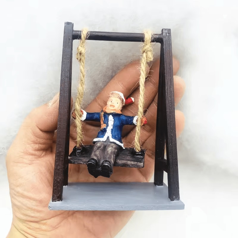 Holiday Miniature Sand Table Figurines Festive DIY Scene Decor For Desk Displays 2