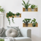3Piece Plant Wall Sticker Set Minimalist Potted Plant Vinyl Decals For Modern Spaces 0