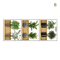 3Piece Plant Wall Sticker Set Minimalist Potted Plant Vinyl Decals For Modern Spaces 2