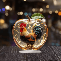 clear crystal apple figurine paperweight – elegant glass desk decor & collectible ornament