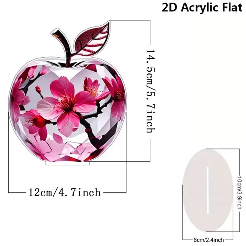 Clear Crystal Apple Figurine Paperweight Elegant Glass Desk Decor Collectible Ornament 6