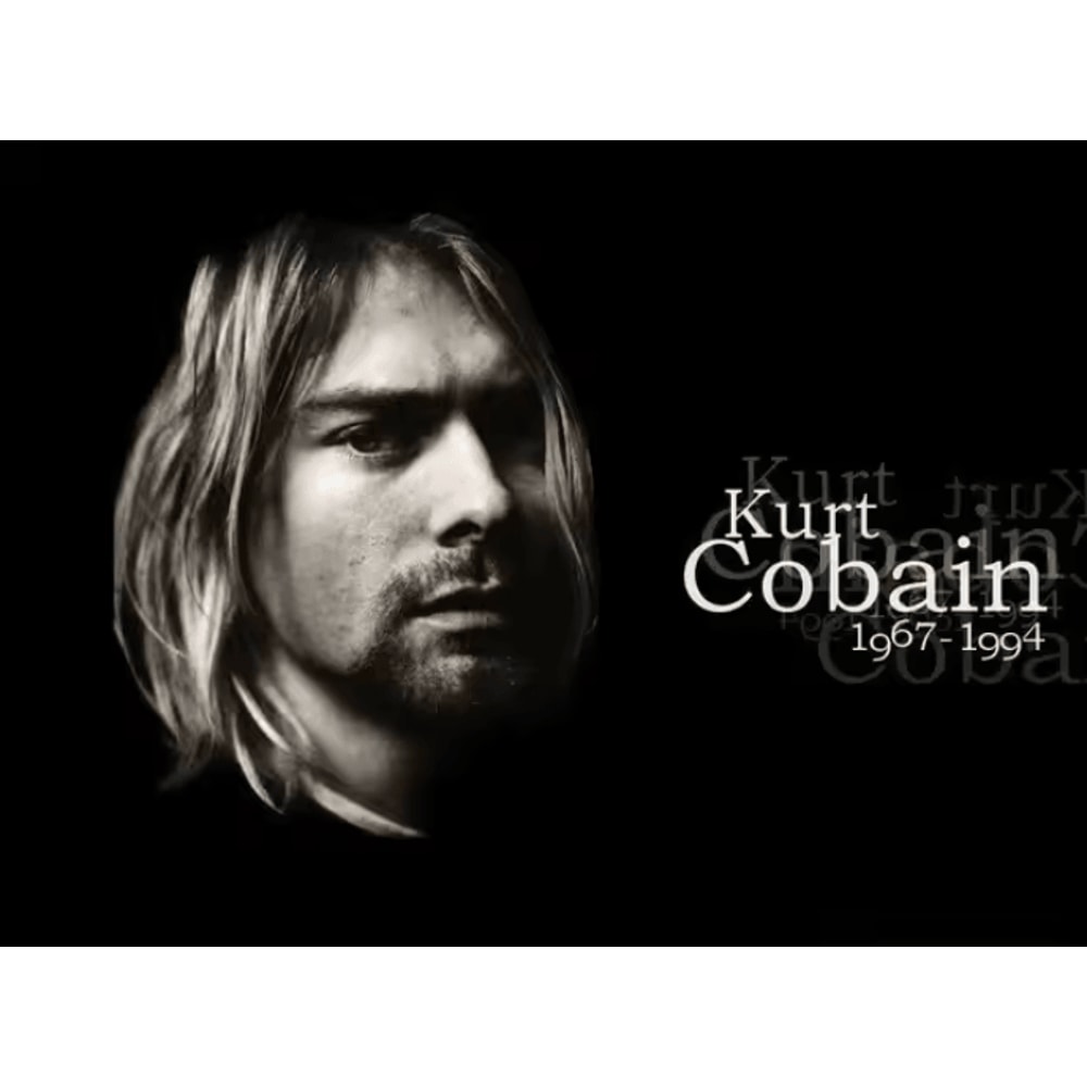 Vintage Kurt Cobain Black White Canvas Poster Retro Rock Wall Art Decor 9