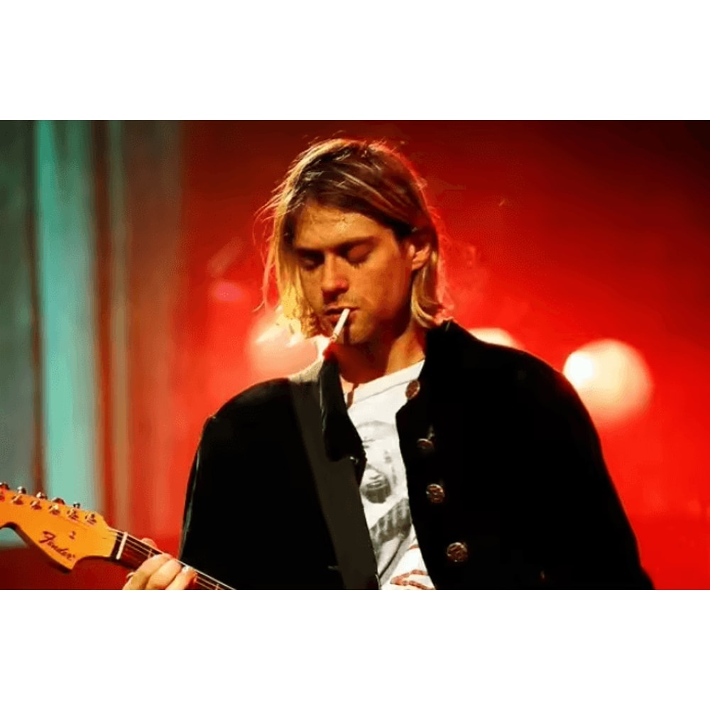 Vintage Kurt Cobain Black White Canvas Poster Retro Rock Wall Art Decor 11