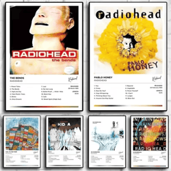 radiohead the bends album cover canvas poster – vintage rock wall art decor