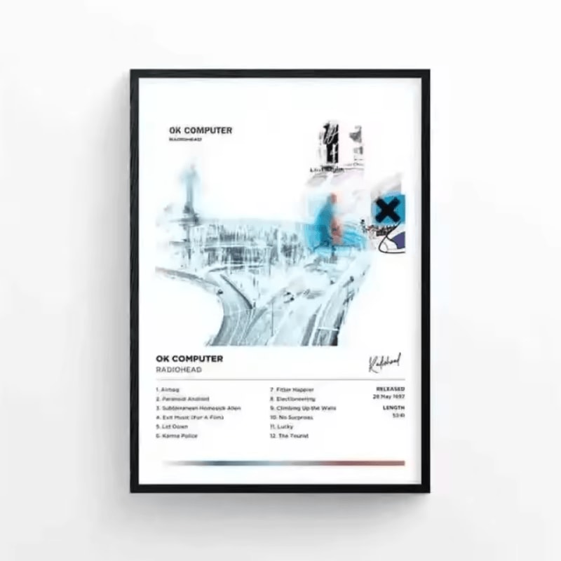 Radiohead The Bends Album Cover Canvas Poster Vintage Rock Wall Art Decor 1