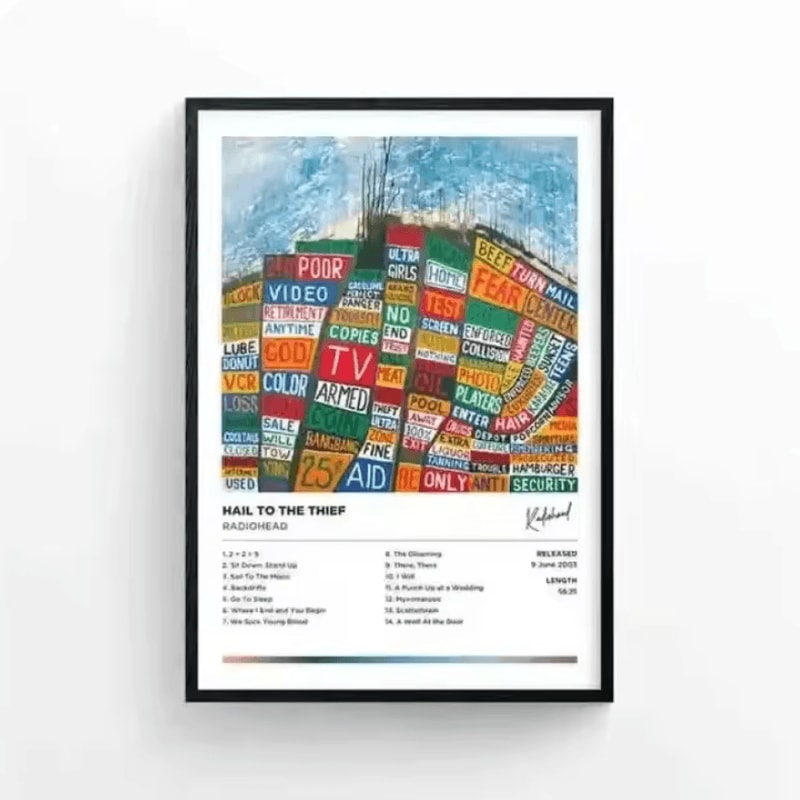 Radiohead The Bends Album Cover Canvas Poster Vintage Rock Wall Art Decor 2