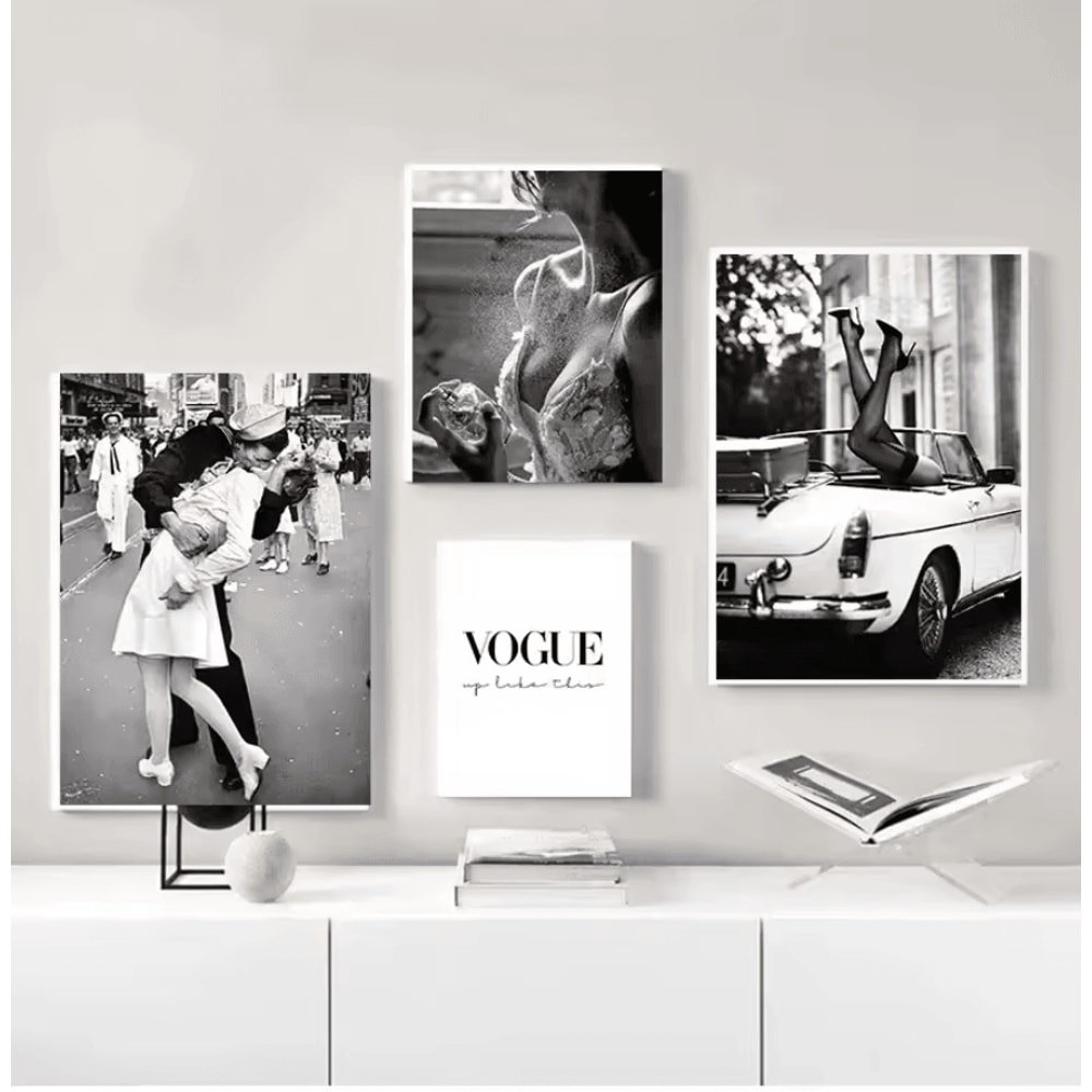 Vintage Perfume Lady Canvas Poster Elegant Fashion Wall Art Decor 0